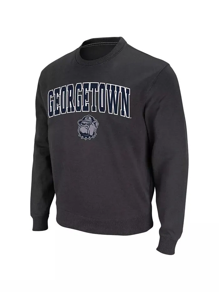 Мужская толстовка Georgetown Hoyas Arch and Logo с круглым вырезом Colosseum — изображение 4 из 4, темно-серый