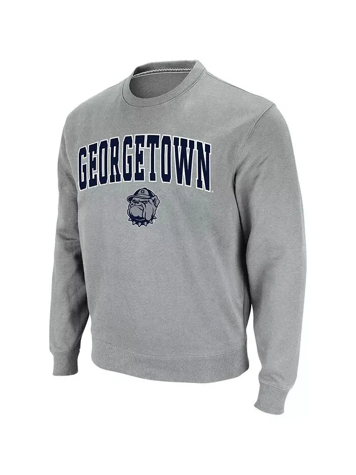 Мужская толстовка Georgetown Hoyas Arch and Logo с круглым вырезом Colosseum — изображение 3 из 7, серый