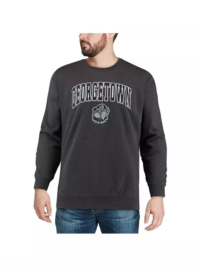 Мужская толстовка Georgetown Hoyas Arch and Logo с круглым вырезом Colosseum — изображение 5 из 7, темно-синий