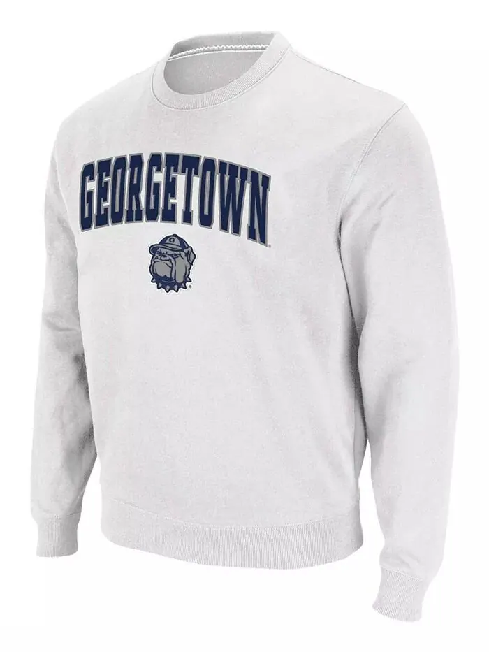 Мужская толстовка Georgetown Hoyas Arch and Logo с круглым вырезом Colosseum — изображение 3 из 6, белый