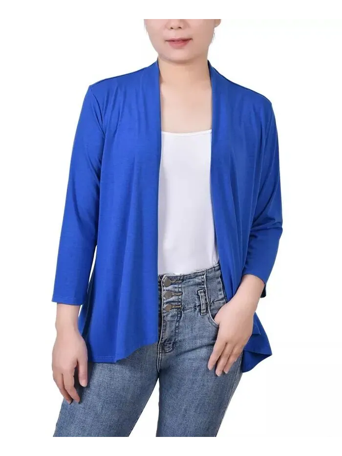 Женский однотонный кардиган с рукавами 3/4 NY Collection