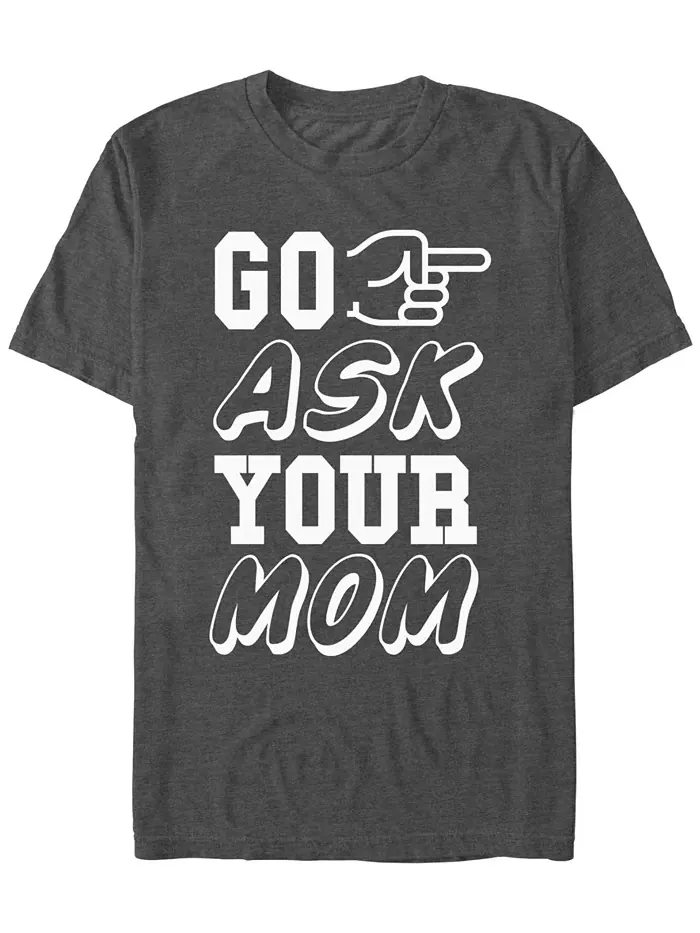 Мужская футболка с коротким рукавом Ask Mom Fifth Sun — изображение 1 из 3, темно-серый