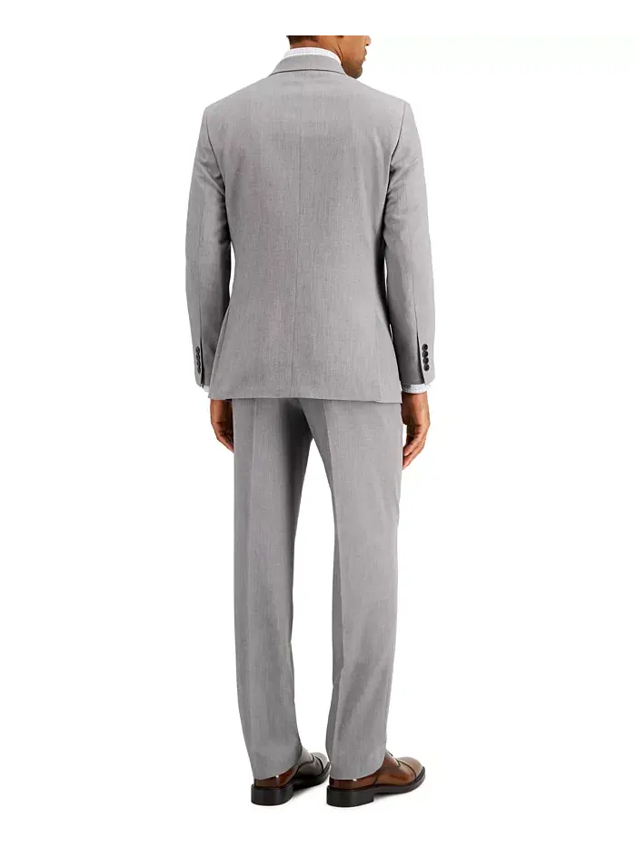 Мужской современный костюм Modern-Fit Bi-Stretch Nautica — изображение 2 из 7, светлый серый