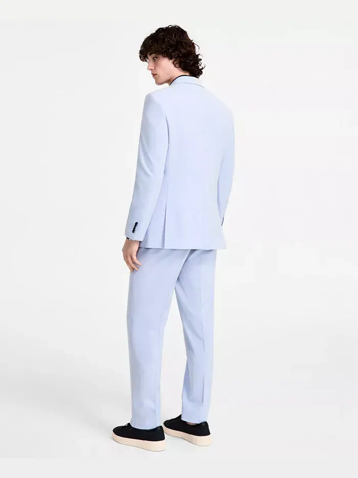 Мужской современный костюм Modern-Fit Bi-Stretch Nautica — изображение 2 из 9, светлый синий
