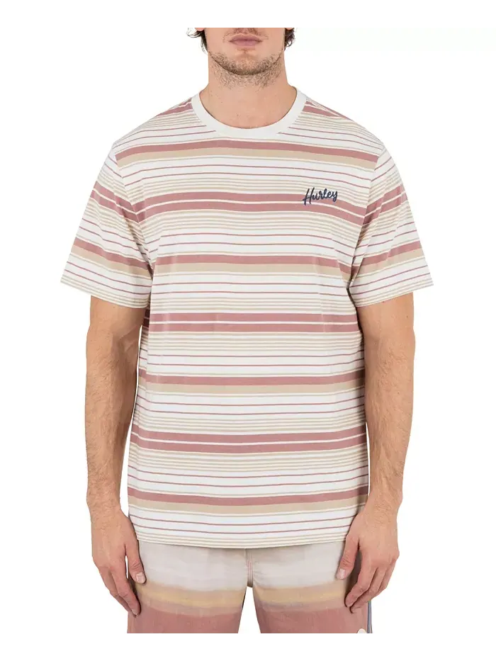 Мужская футболка с коротким рукавом Naturals Stripe Hurley — изображение 1 из 5, розовый