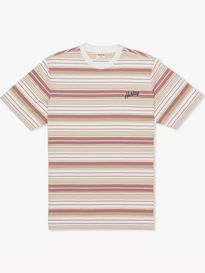 Мужская футболка с коротким рукавом Naturals Stripe Hurley — изображение 4 из 5, розовый