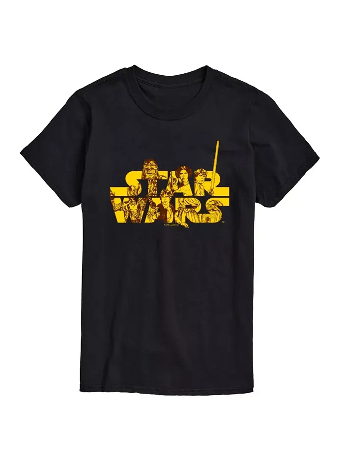 Мужская футболка с коротким рукавом Star Wars Character Logo AIRWAVES — изображение 1 из 3, черный
