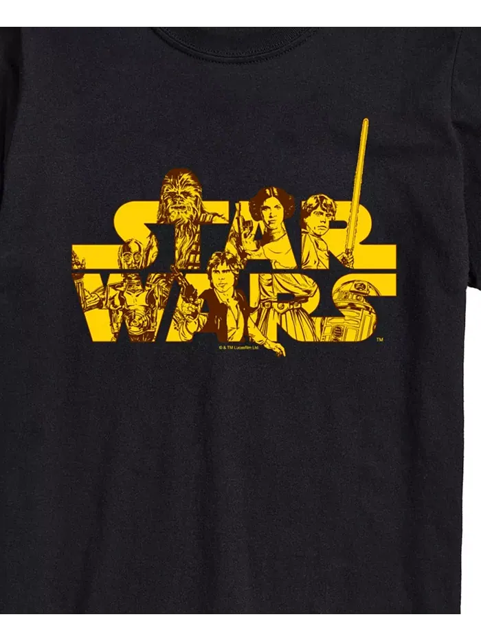 Мужская футболка с коротким рукавом Star Wars Character Logo AIRWAVES — изображение 3 из 3, черный