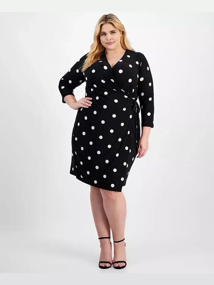Классическое платье-халат Plus Size Anne Klein