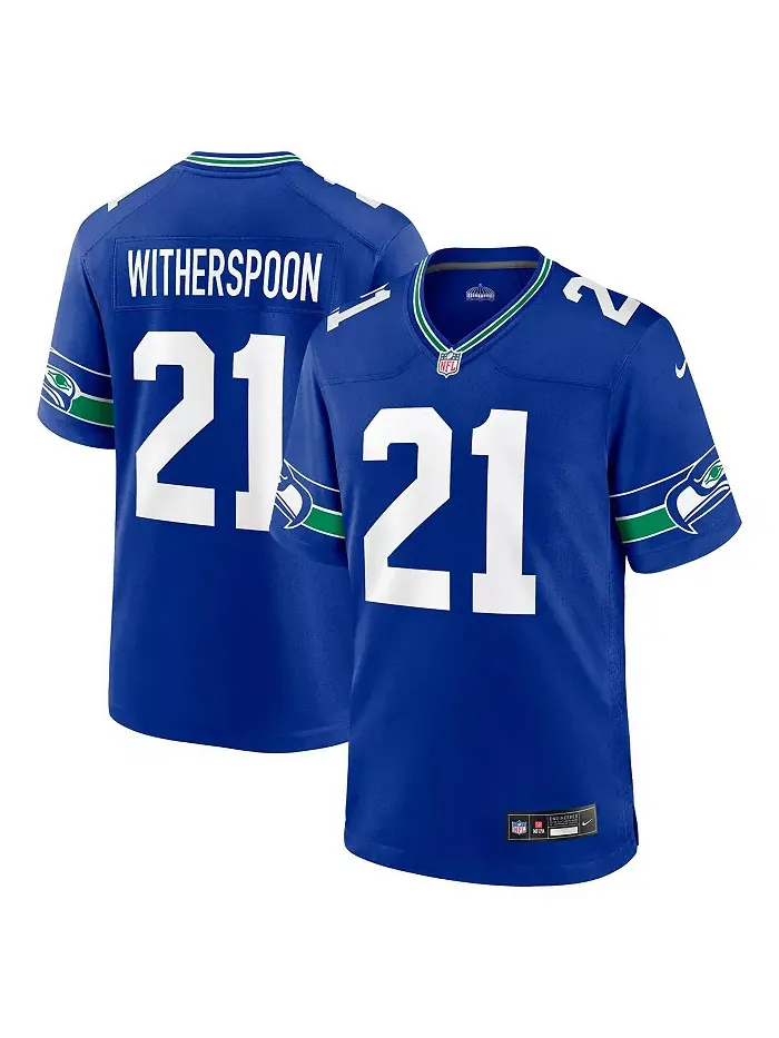 Мужская игровая футболка Devon Witherspoon College Seattle Seahawks, выбор в первом раунде драфта — изображение 1 из 5