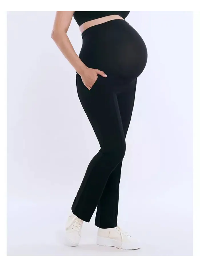 Женские облегающие брюки Mia Secret Fit Over the Belly Slim Straight Leg Pant - Материнство и — изображение 4 из 5, черный