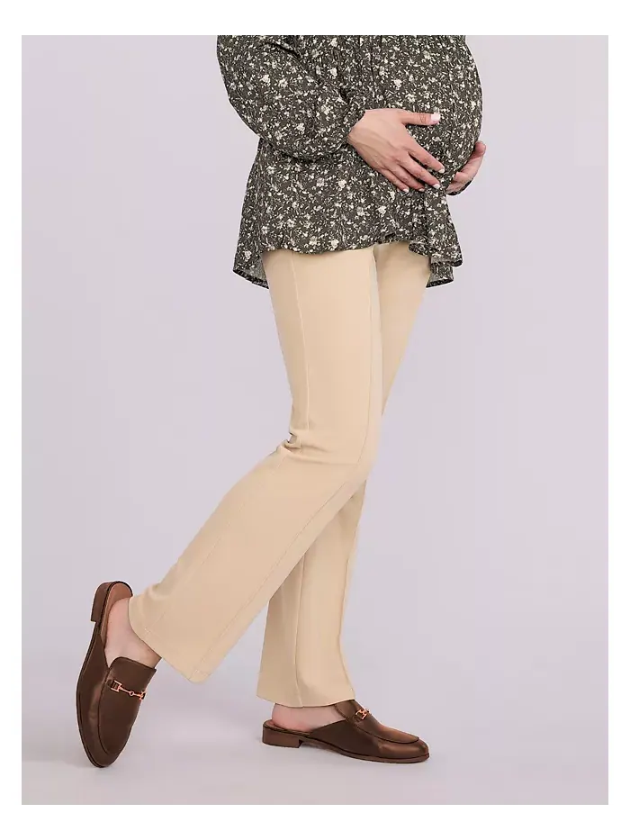 Женские брюки Mia Secret Fit Over the Belly Slim Straight Leg - Motherhood Maternity — изображение 3 из 4, хаки