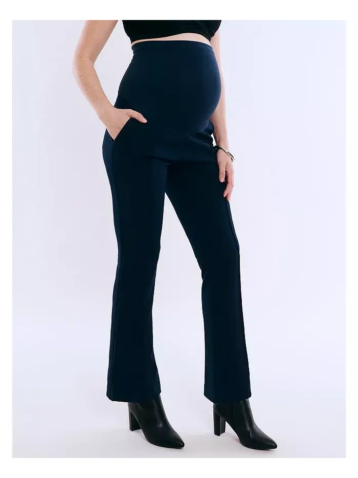 Женские брюки Mia Secret Fit Over the Belly Slim Straight Leg - Motherhood Maternity — изображение 3 из 5, темно-синий