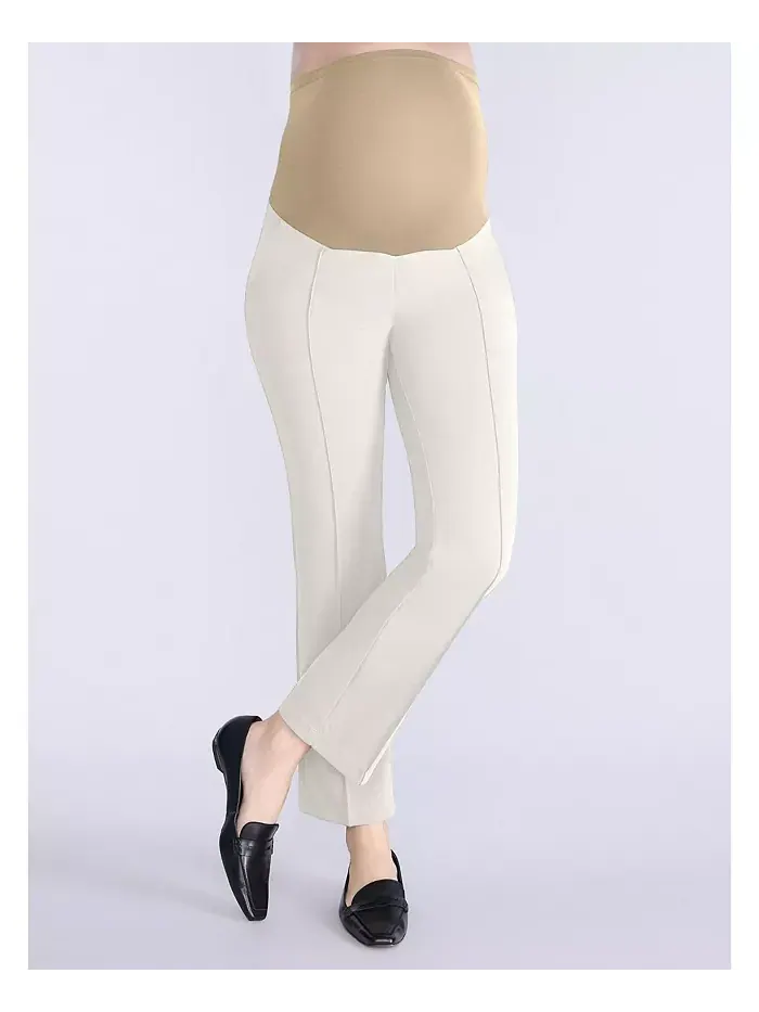 Женские брюки Mia Secret Fit Over the Belly Slim Straight Leg - Motherhood Maternity — белый