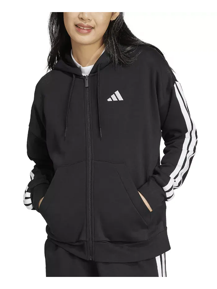 Женская худи-куртка с молнией и логотипом 3-Stripe adidas