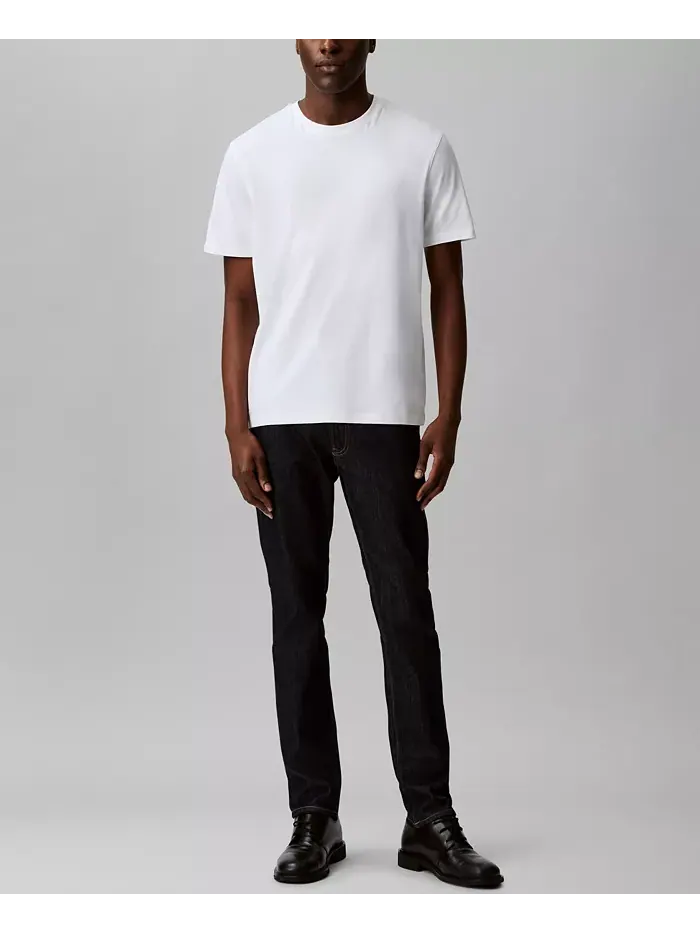 Мужская футболка с коротким рукавом из интерлока Supima Cotton Calvin Klein — изображение 2 из 5, белый