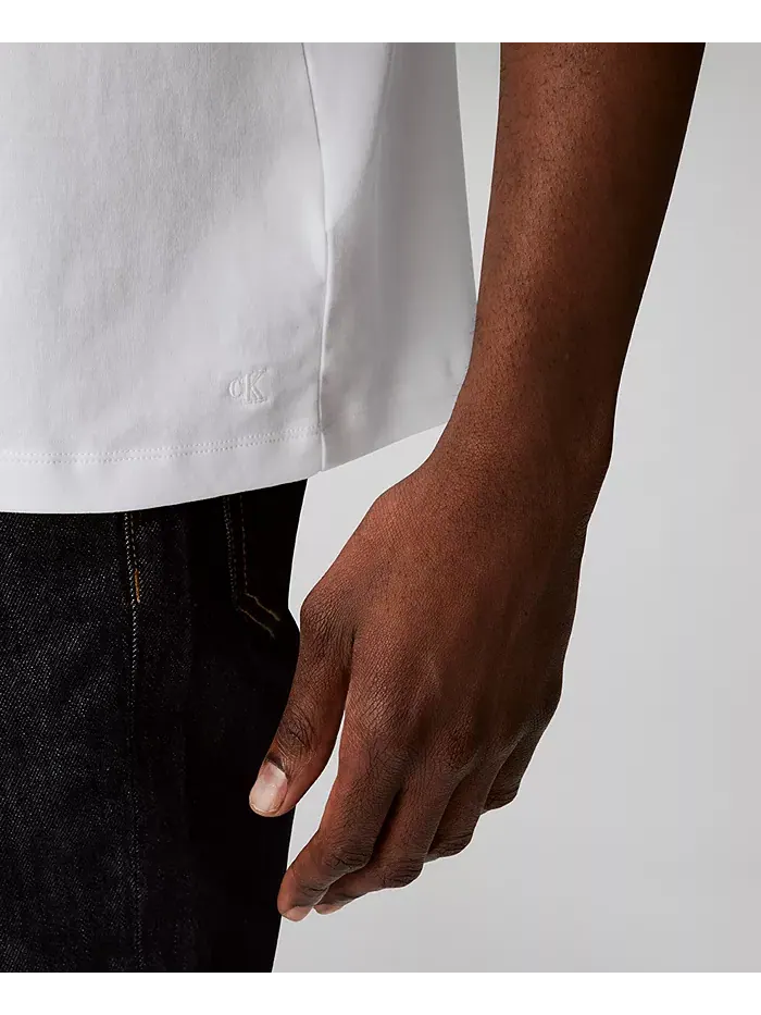 Мужская футболка с коротким рукавом из интерлока Supima Cotton Calvin Klein — изображение 4 из 5, белый