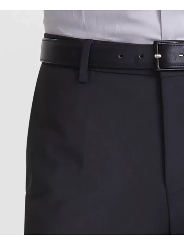 Мужские классические брюки Superflex Slim-Fit с эластичной тканью Hugo Boss — изображение 4 из 5, черный