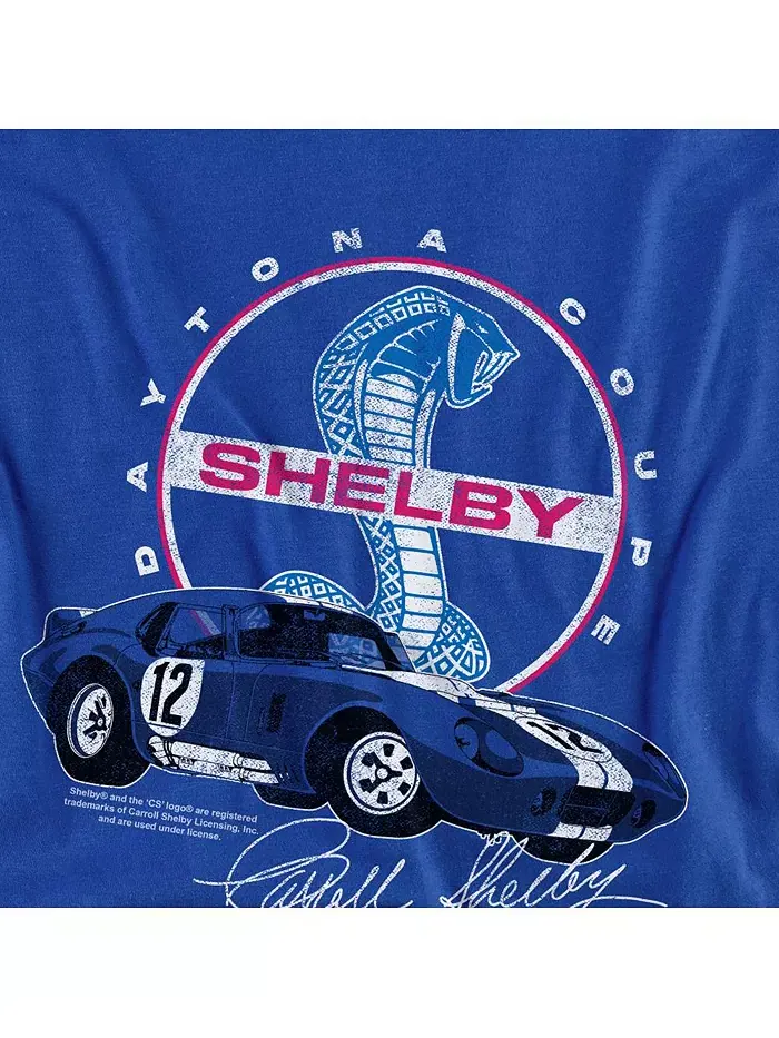 Футболка Big & Tall Carroll Shelby Daytona Coupe с круглым логотипом Shelby Cobra — изображение 3 из 3, синий