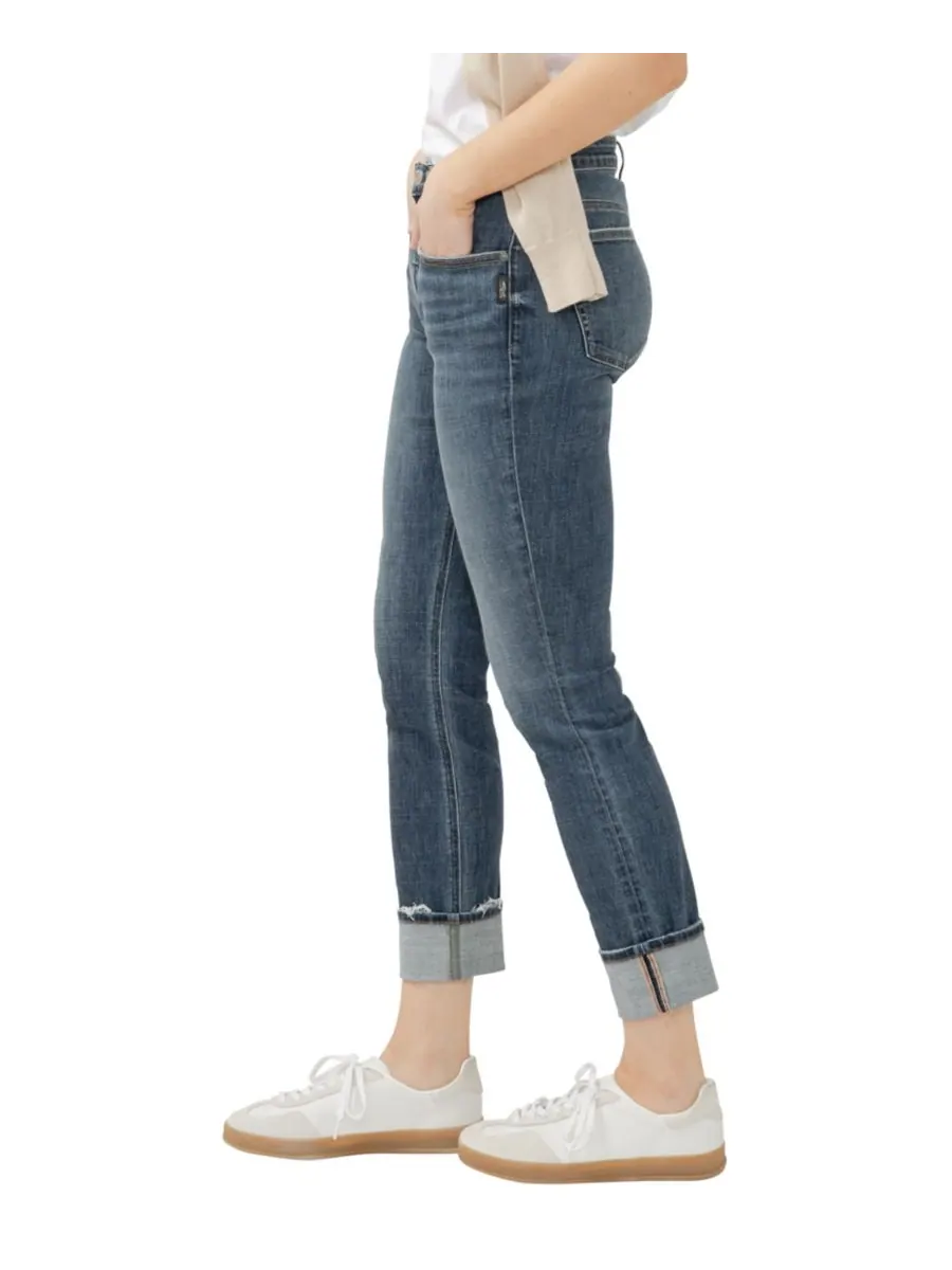 Женские джинсы Elyse Mid Rise Skinny Jeans Silver Jeans Co — изображение 2 из 4, ария