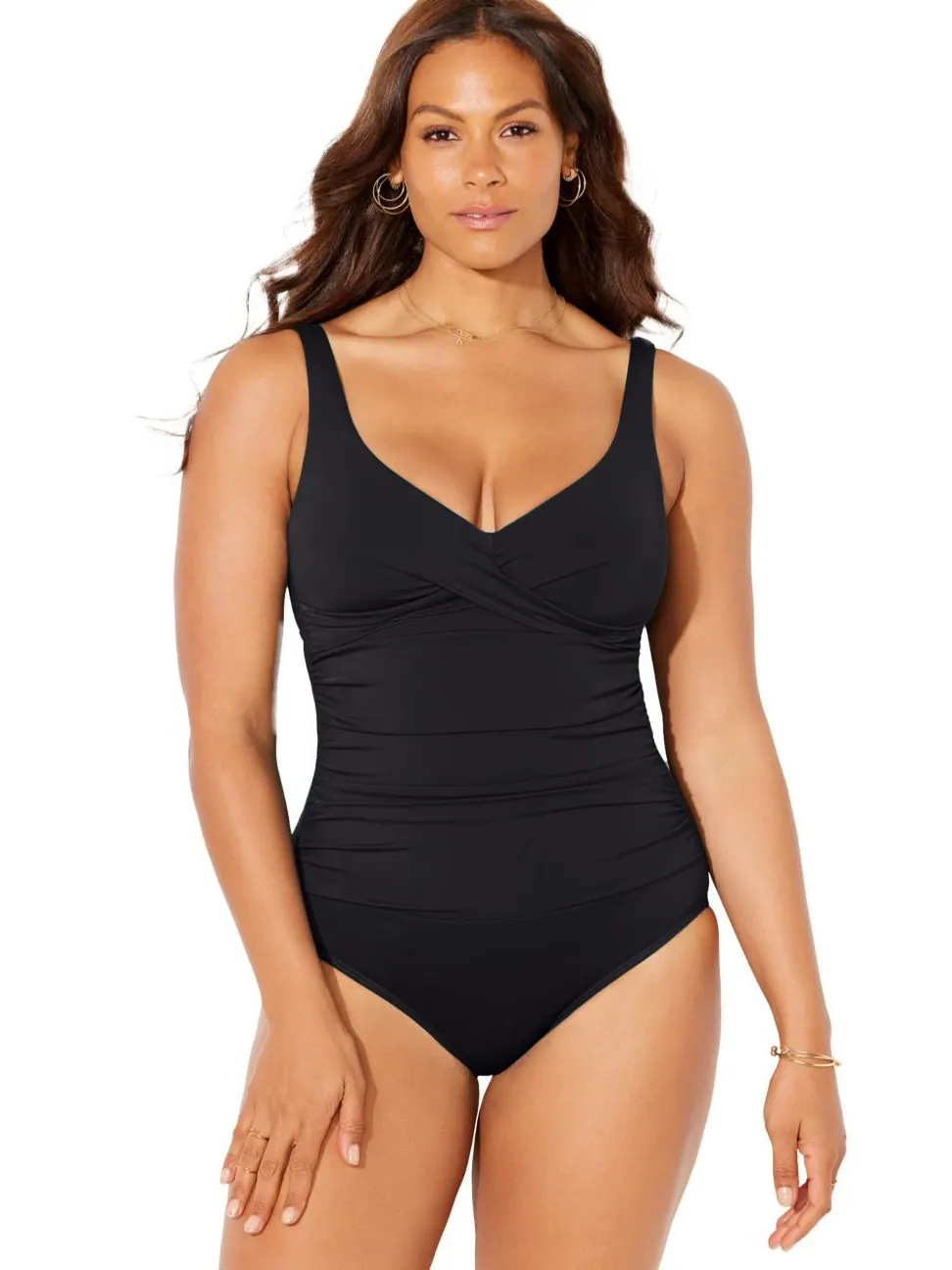 Женский слитный купальник с V-образным вырезом Swimsuits for All