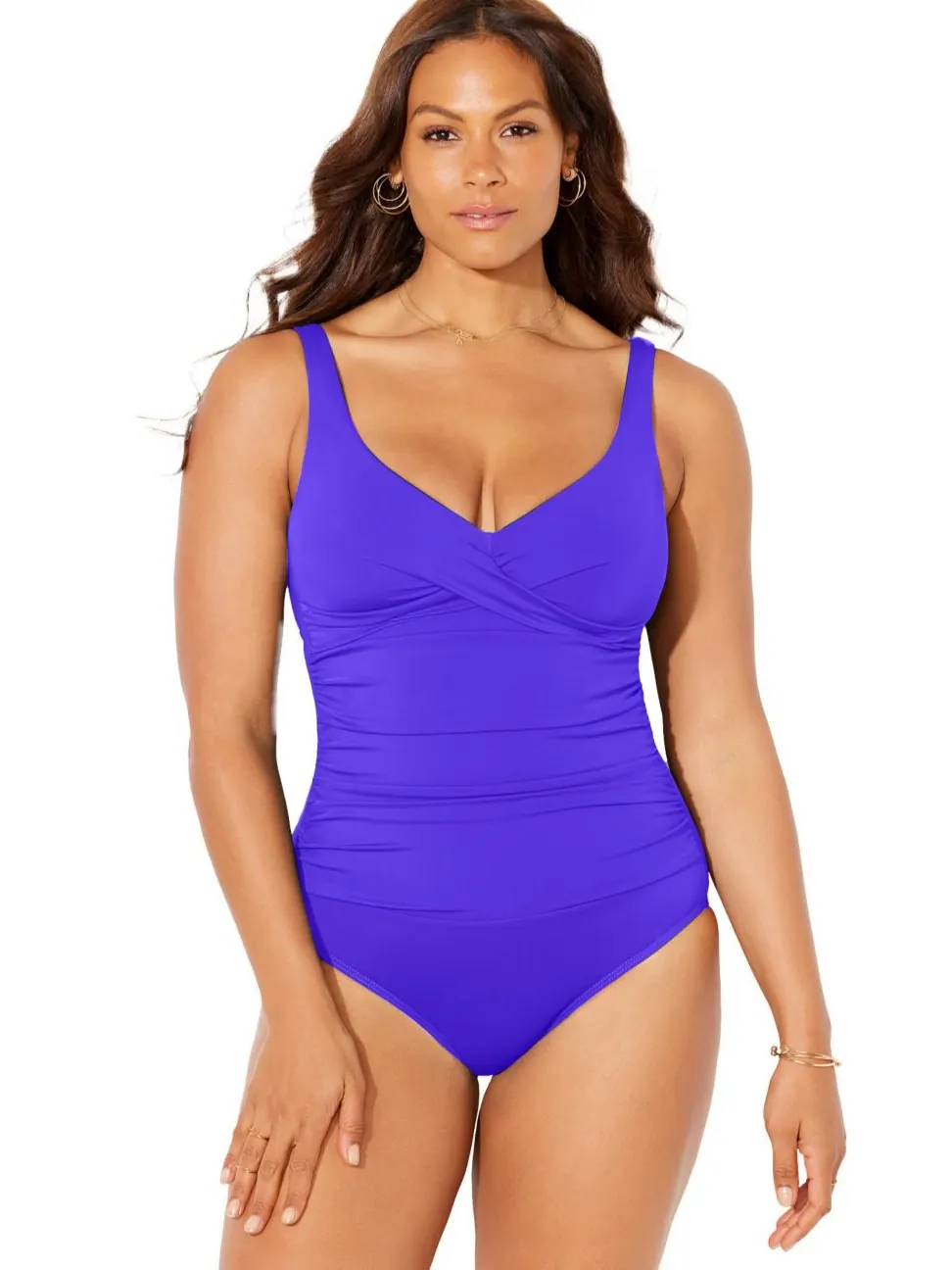 Женский слитный купальник с V-образным вырезом Swimsuits for All