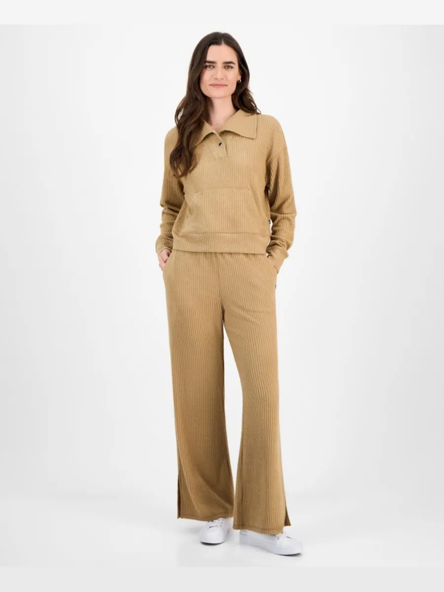 Женские трикотажные брюки с высокой посадкой и широкими штанинами Nautica Jeans