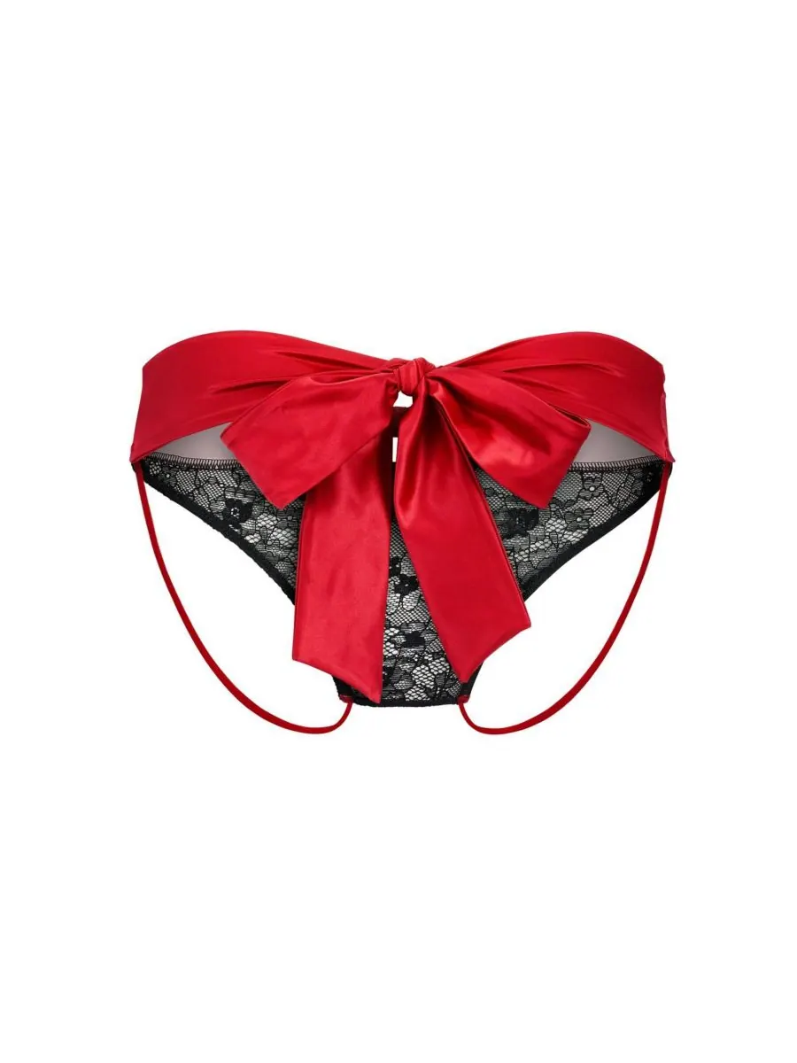 Женские трусики Amaya Cheeky Adore Me — изображение 2 из 4, темный красный