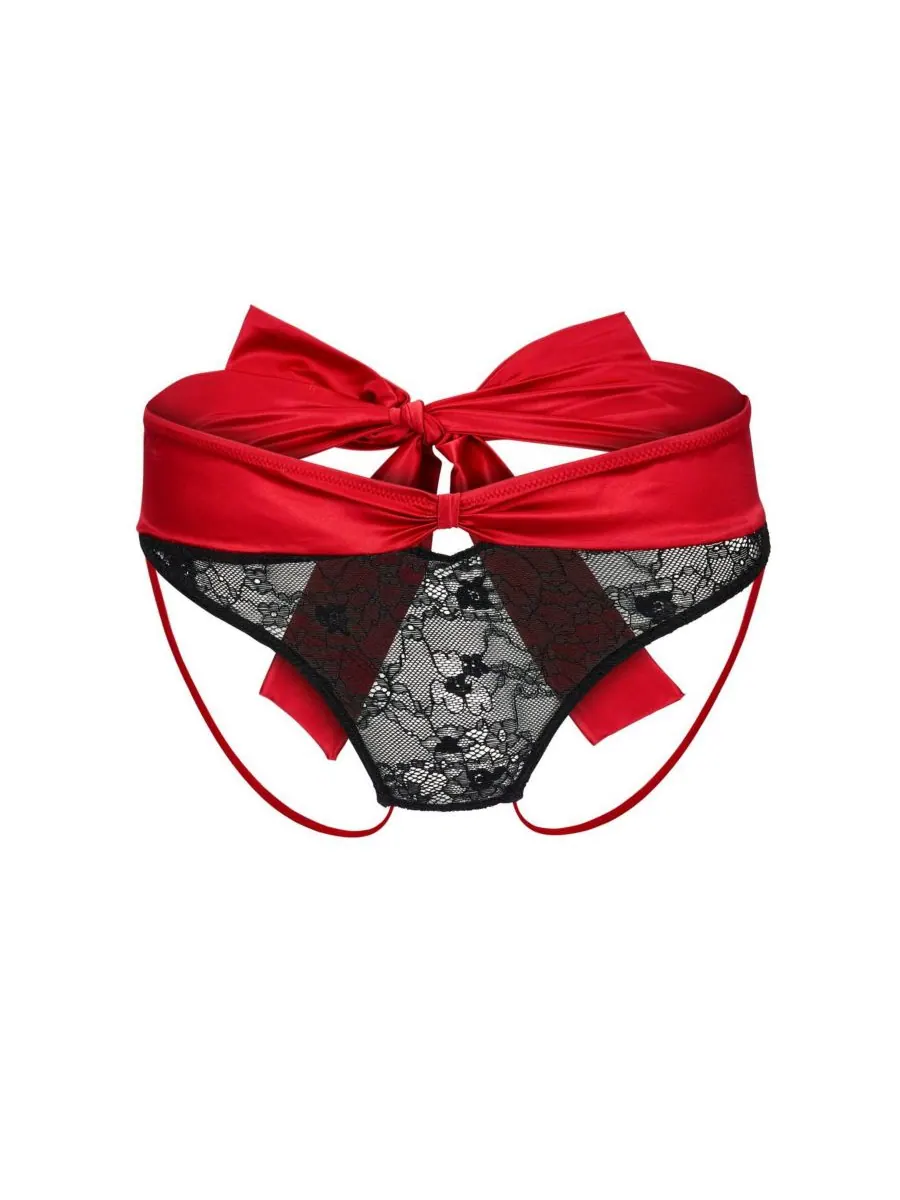 Женские трусики Amaya Cheeky Adore Me — изображение 3 из 4, темный красный