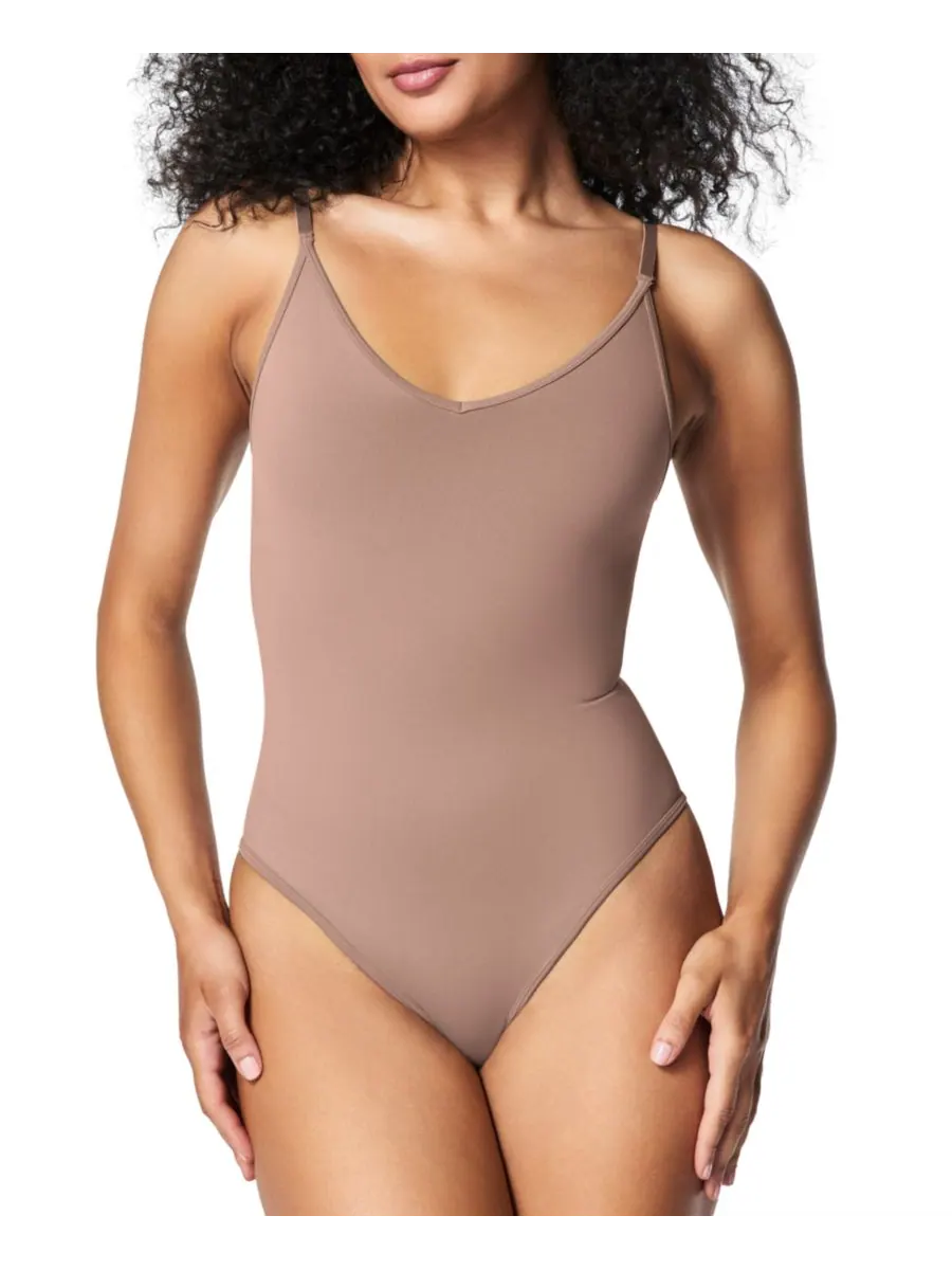 Женский повседневный бесшовный корректирующий боди-стринги SPANX — изображение 1 из 3, коричневый