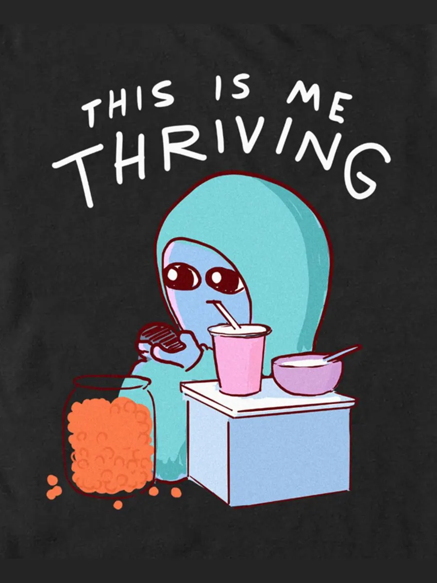 Мужская футболка с коротким рукавом "This Is Me Thriving" Fifth Sun — изображение 3 из 3, черный
