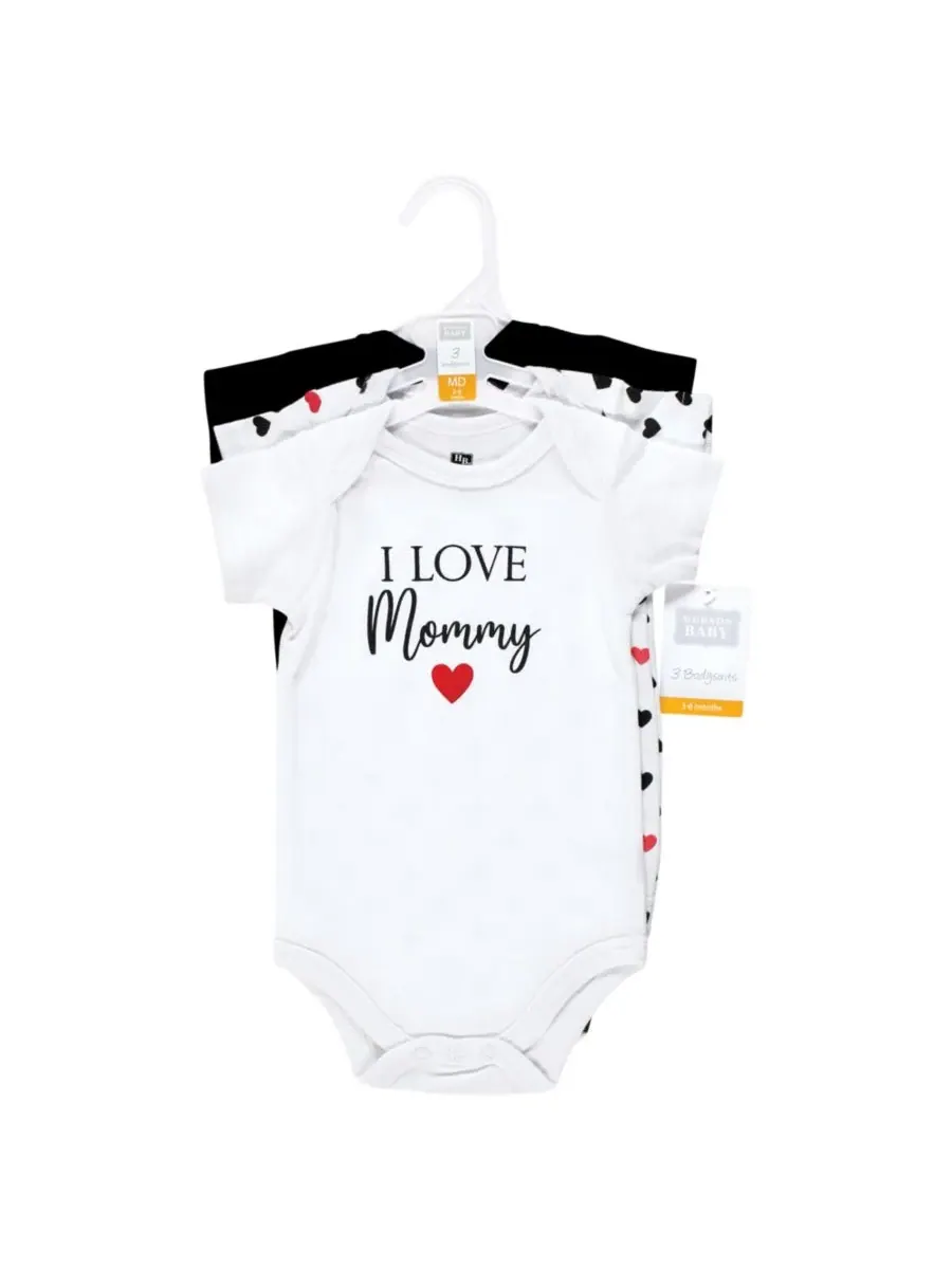 Комплект из 3 хлопковых боди Hudson Baby — изображение 2 из 5, красный черный