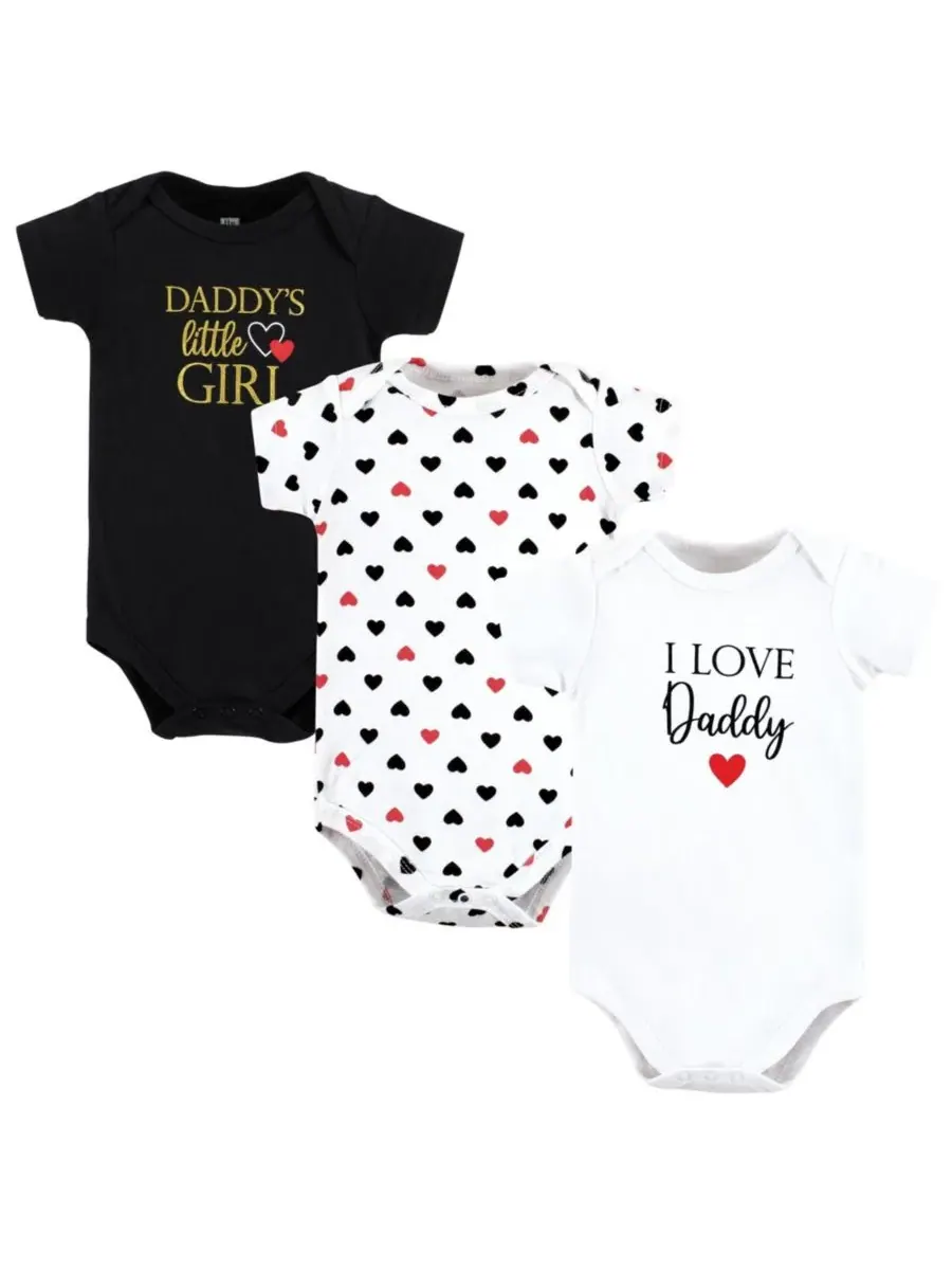 Комплект из 3 хлопковых боди Hudson Baby — изображение 1 из 5, красный черный