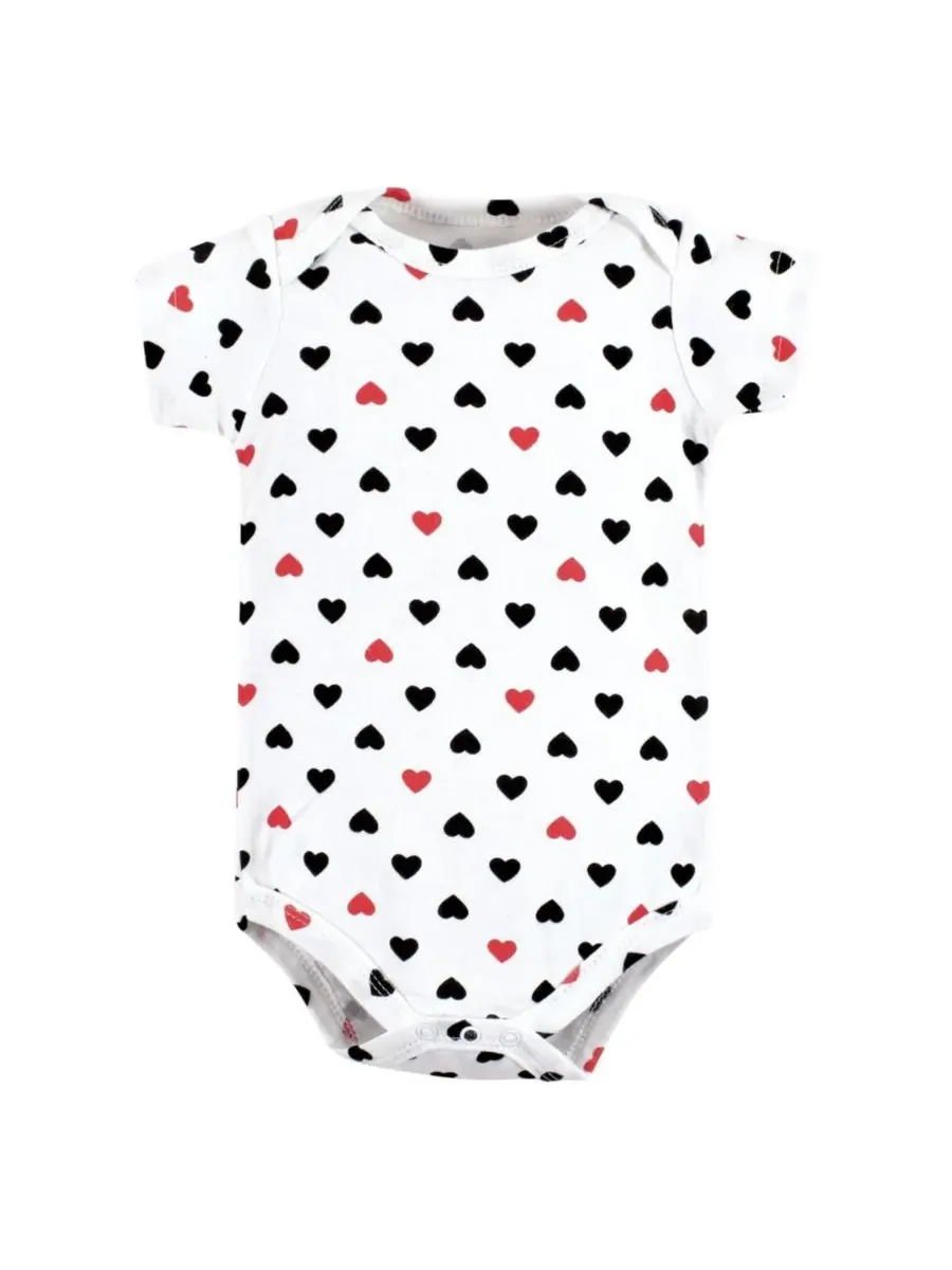 Комплект из 3 хлопковых боди Hudson Baby — изображение 4 из 5, красный черный