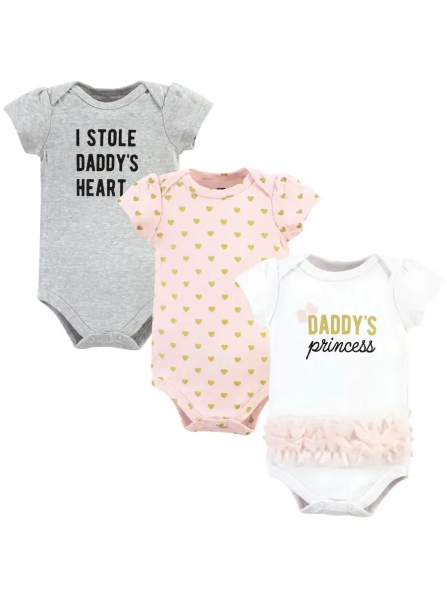 Комплект из 3 хлопковых боди Hudson Baby, Daddys Princess Tutu — изображение 1 из 5
