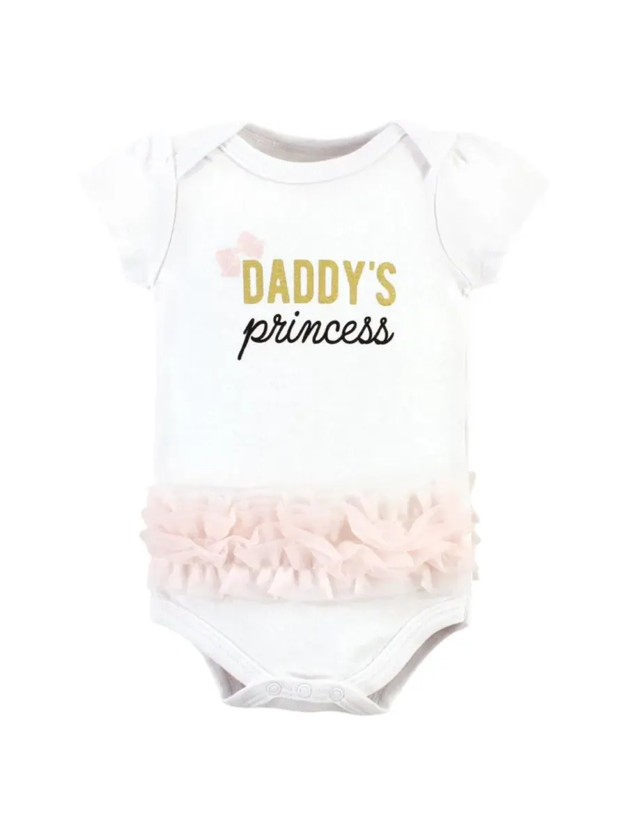 Комплект из 3 хлопковых боди Hudson Baby, Daddys Princess Tutu — изображение 2 из 5