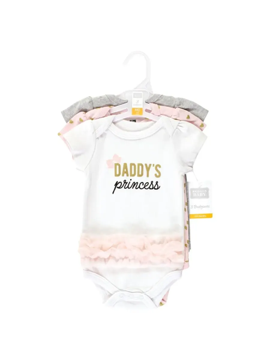 Комплект из 3 хлопковых боди Hudson Baby, Daddys Princess Tutu — изображение 3 из 5