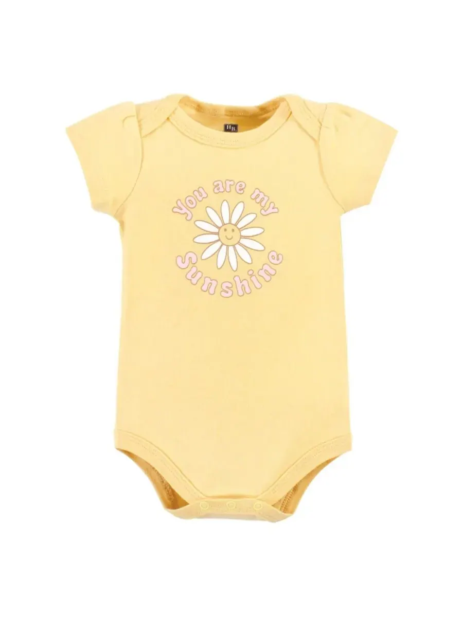 Комплект из 3 хлопковых боди Hudson Baby, Peace Love And Flowers — изображение 5 из 5