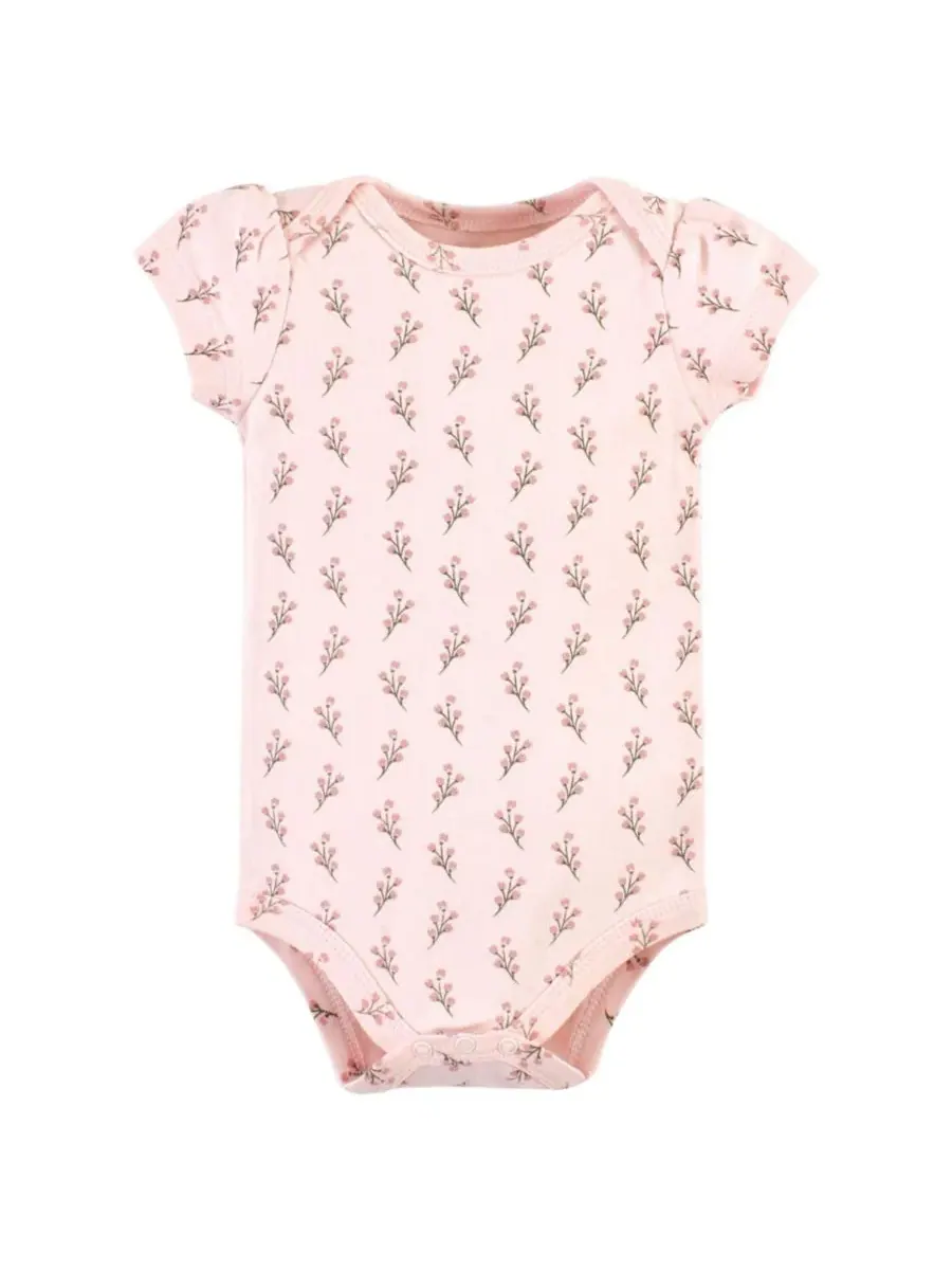 Комплект из 3 хлопковых боди Hudson Baby, Soft Painted Floral 3-Pack — изображение 4 из 5