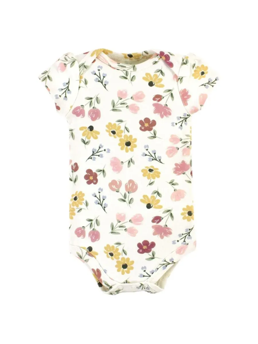 Комплект из 3 хлопковых боди Hudson Baby, Soft Painted Floral 3-Pack — изображение 5 из 5