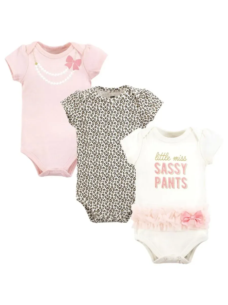 Комплект из 3 хлопковых боди Hudson Baby, Miss Sassy Pants — изображение 1 из 5