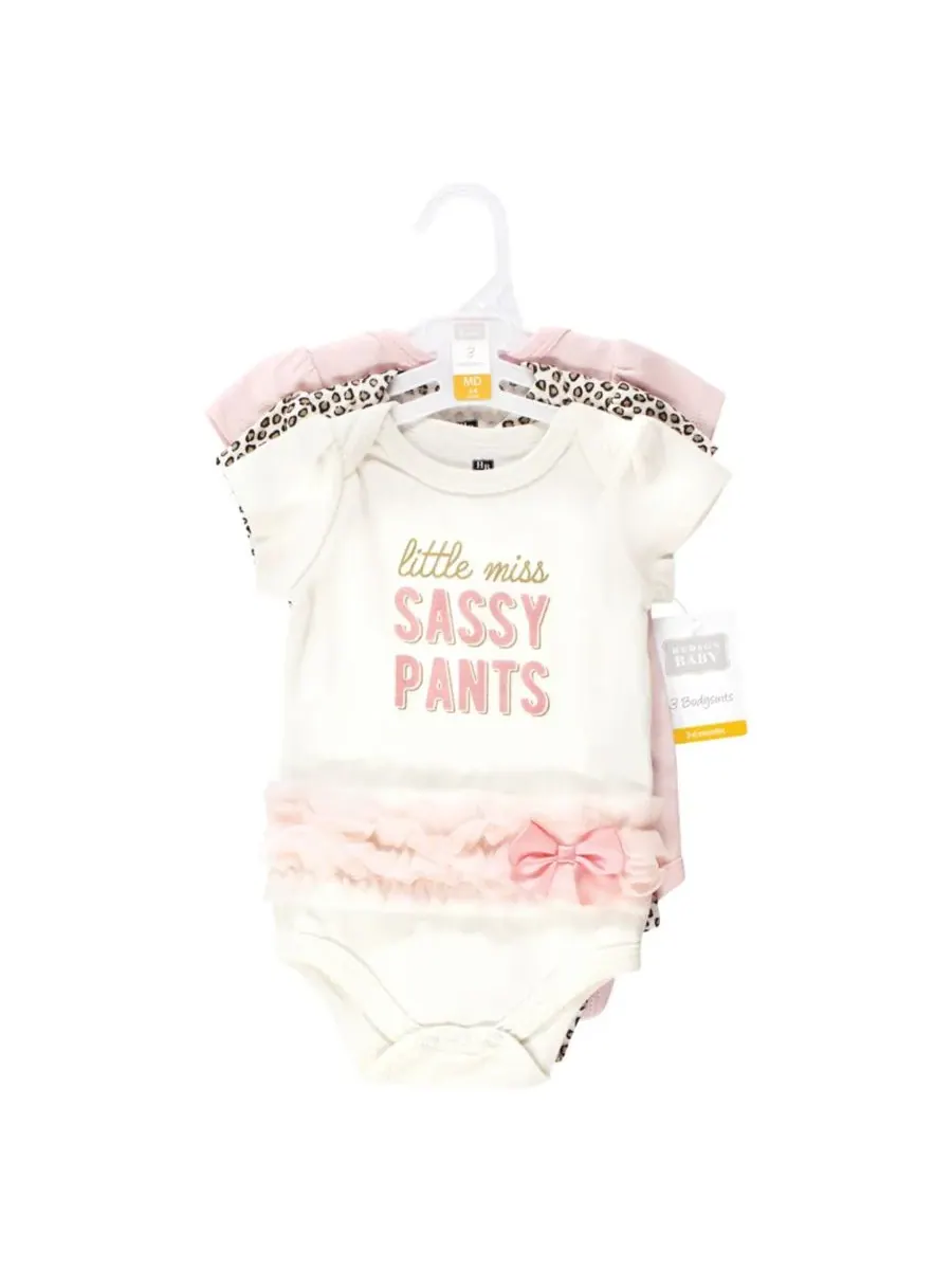 Комплект из 3 хлопковых боди Hudson Baby, Miss Sassy Pants — изображение 2 из 5