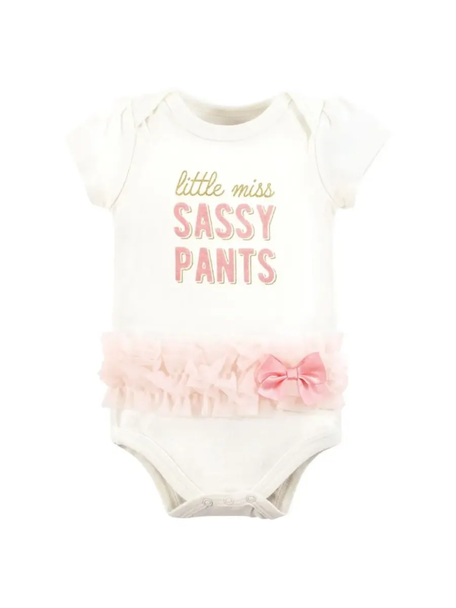 Комплект из 3 хлопковых боди Hudson Baby, Miss Sassy Pants — изображение 5 из 5