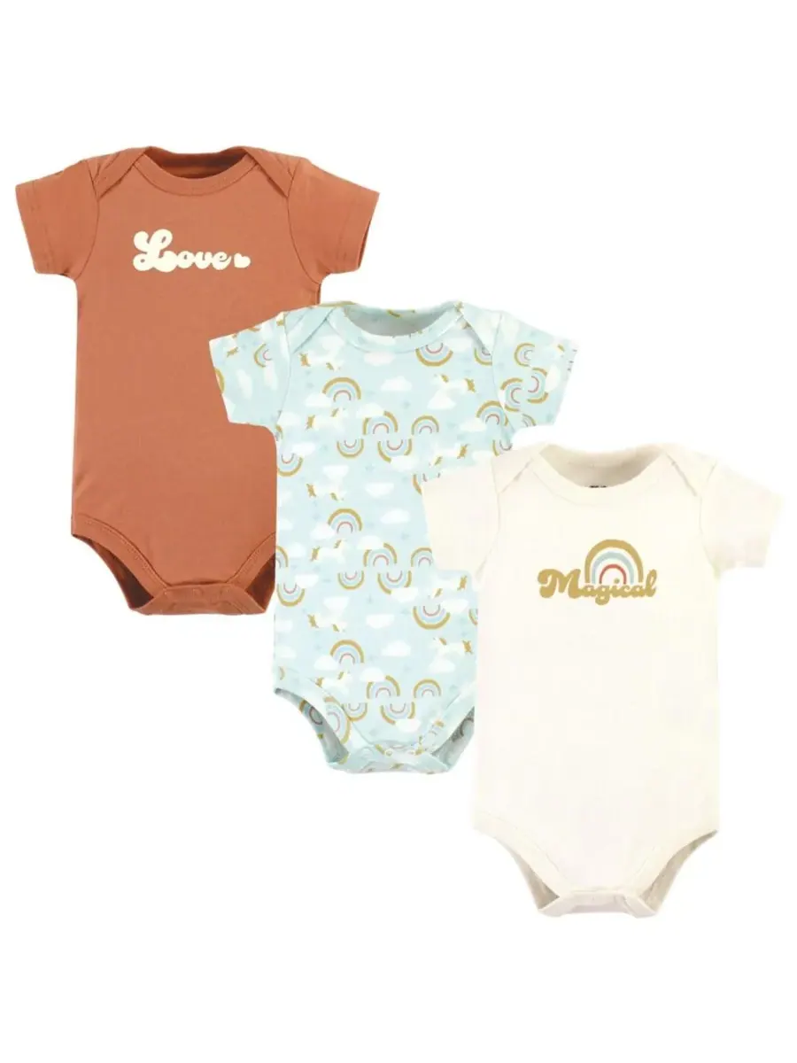 Комплект из 3 хлопковых боди Hudson Baby, Magical Rainbow 3-Pack — изображение 1 из 5