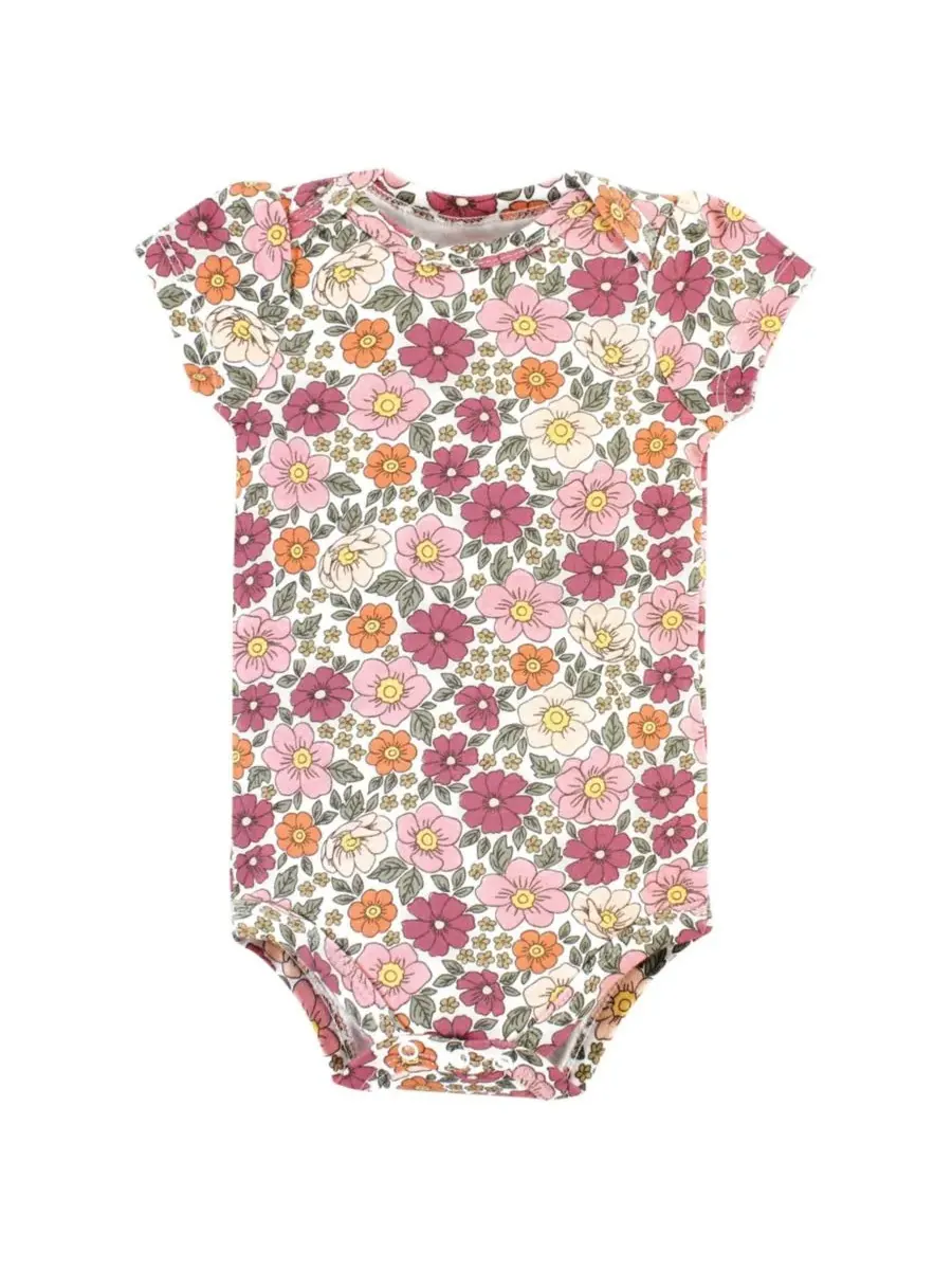 Комплект из 3 хлопковых боди Hudson Baby, Thankful Floral — изображение 4 из 5