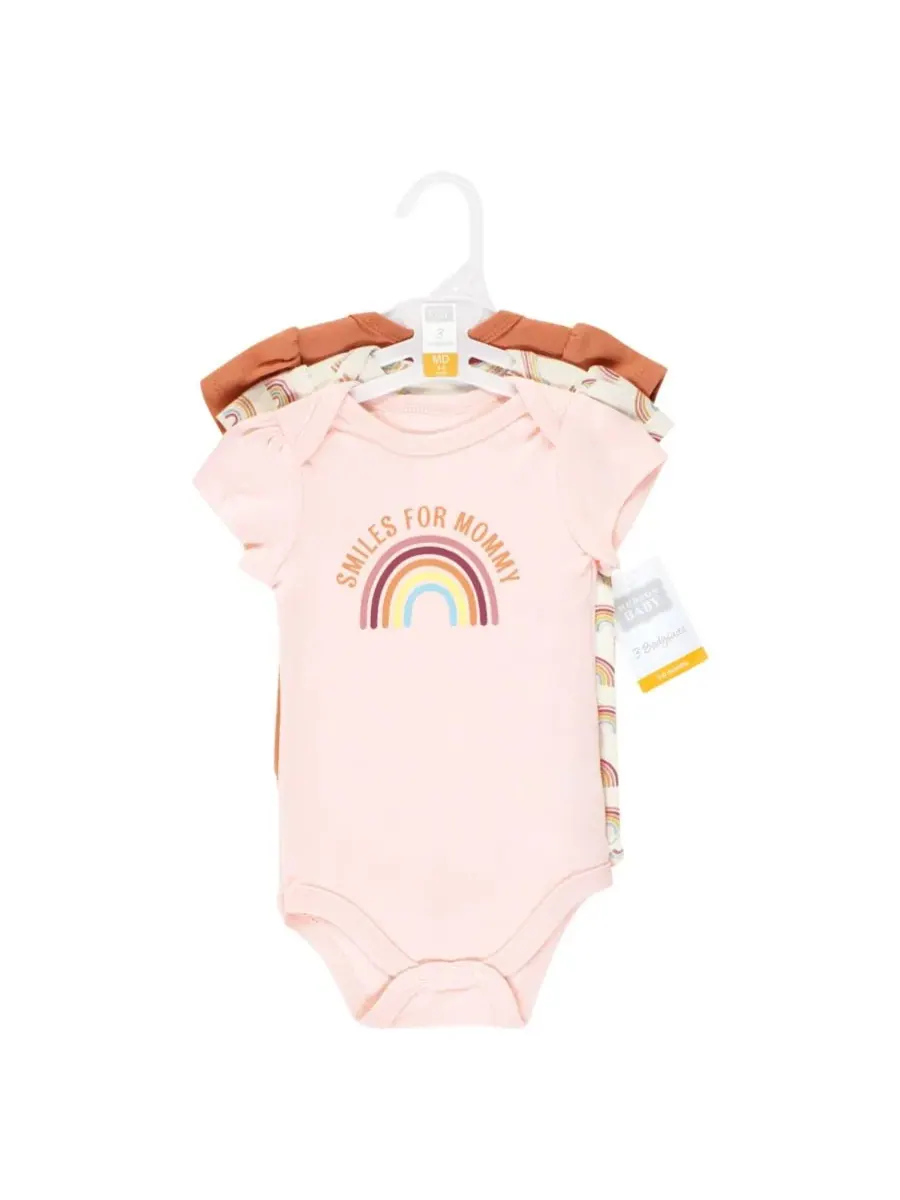 Комплект из 3 хлопковых боди Hudson Baby — изображение 2 из 5, оранжевый