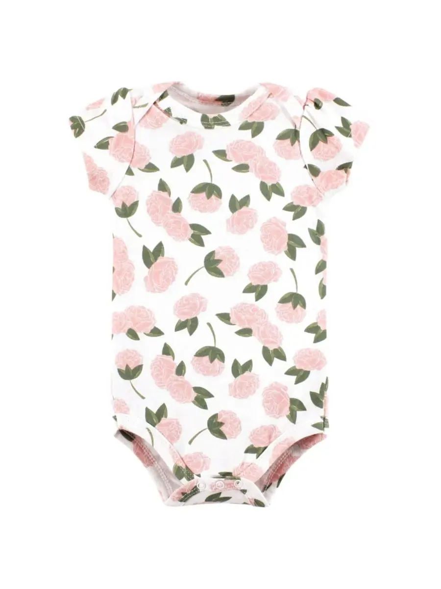 Комплект из 3 хлопковых боди Hudson Baby — изображение 2 из 3, розовый