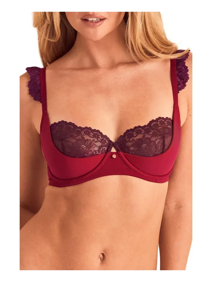 Женский бюстгальтер-балконет Taissa Contour Adore Me — изображение 1 из 4, темный красный