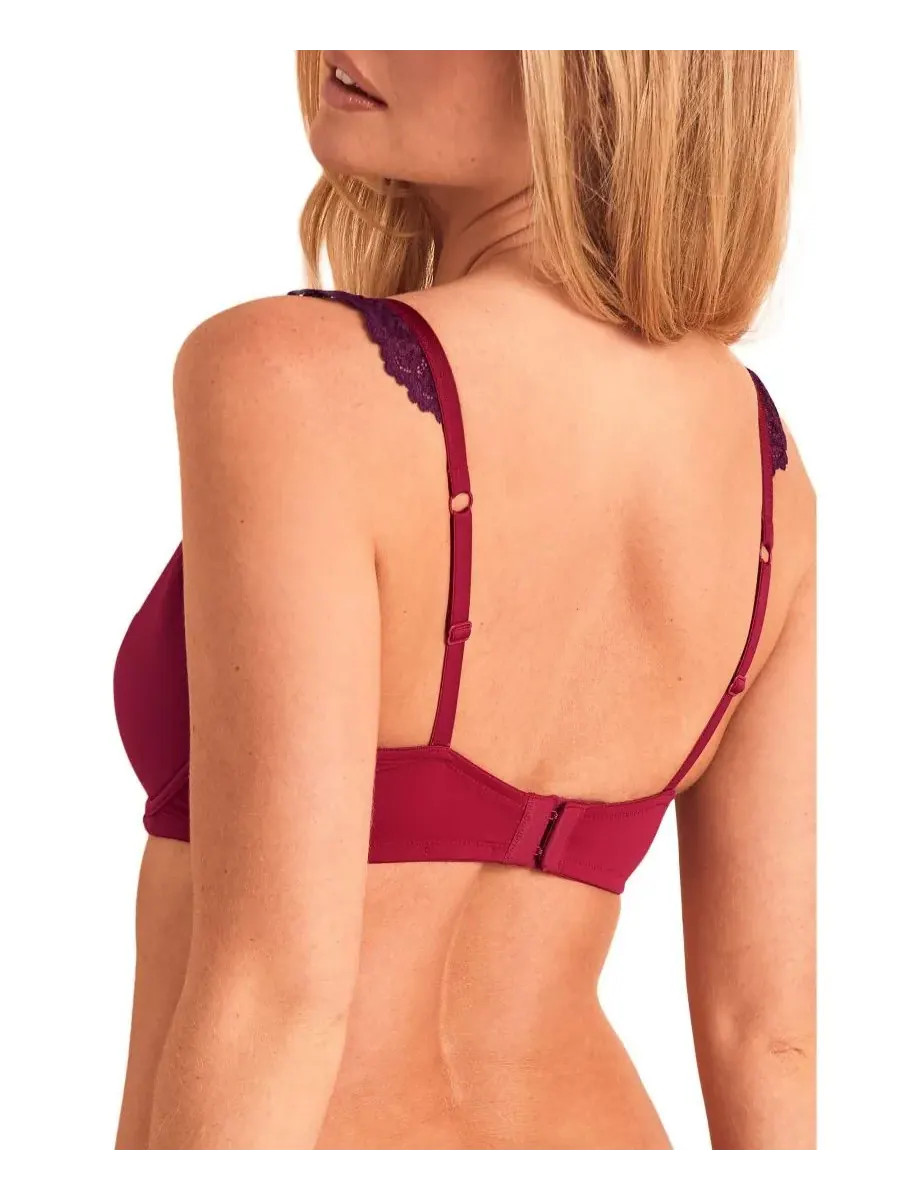 Женский бюстгальтер-балконет Taissa Contour Adore Me — изображение 3 из 4, темный красный