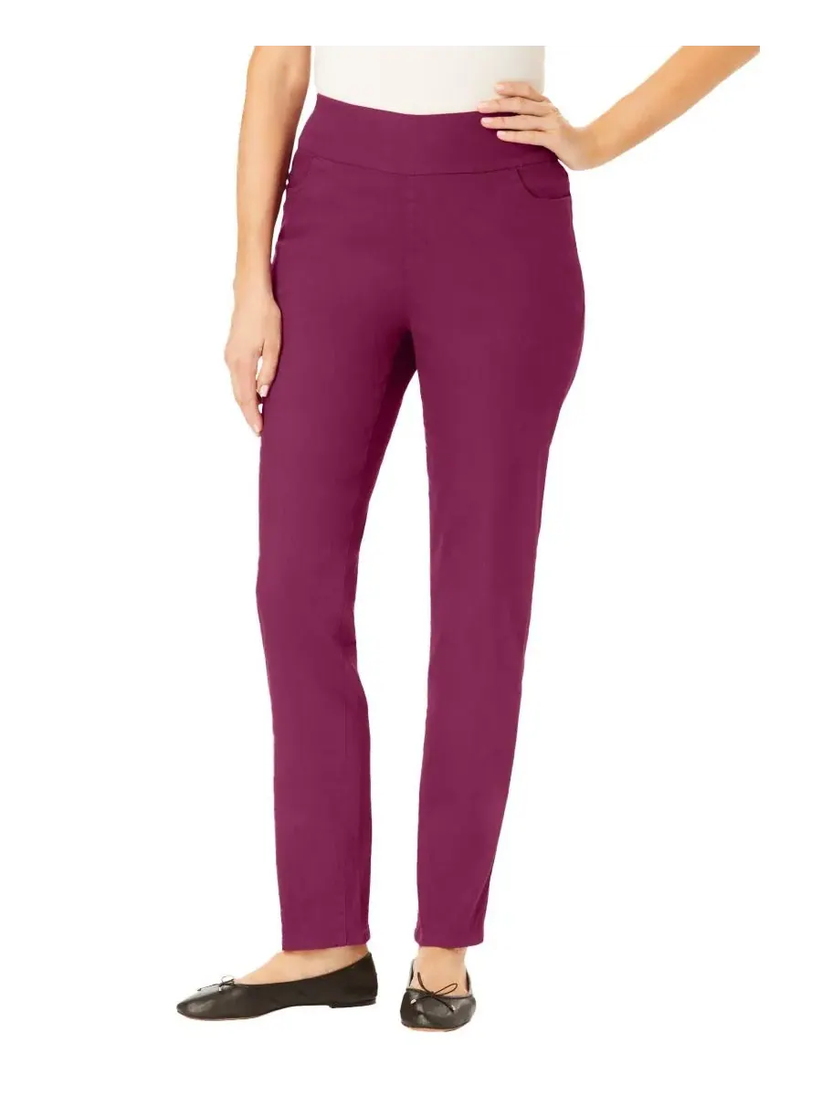 Женские джинсы Within Tall Flex-Fit Pull-On Straight-Leg Gap-Free Stretch Denim Jeans Woman Within